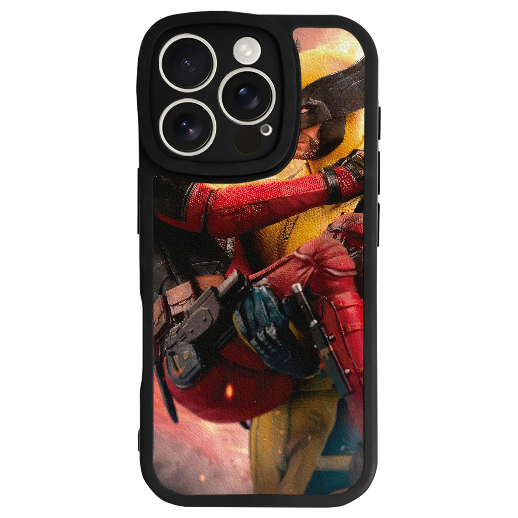 （画像用） Deadpool デッドプール 【iPhone 16シリーズ対応】シリコンスマホケース（レザー調） 材質：シリコン
